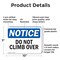 Signmission Do Not Climb Over, 10 in W x Rectangle, Plastic OS-2PACK-NS-P-710-L-11111 - alternate 6